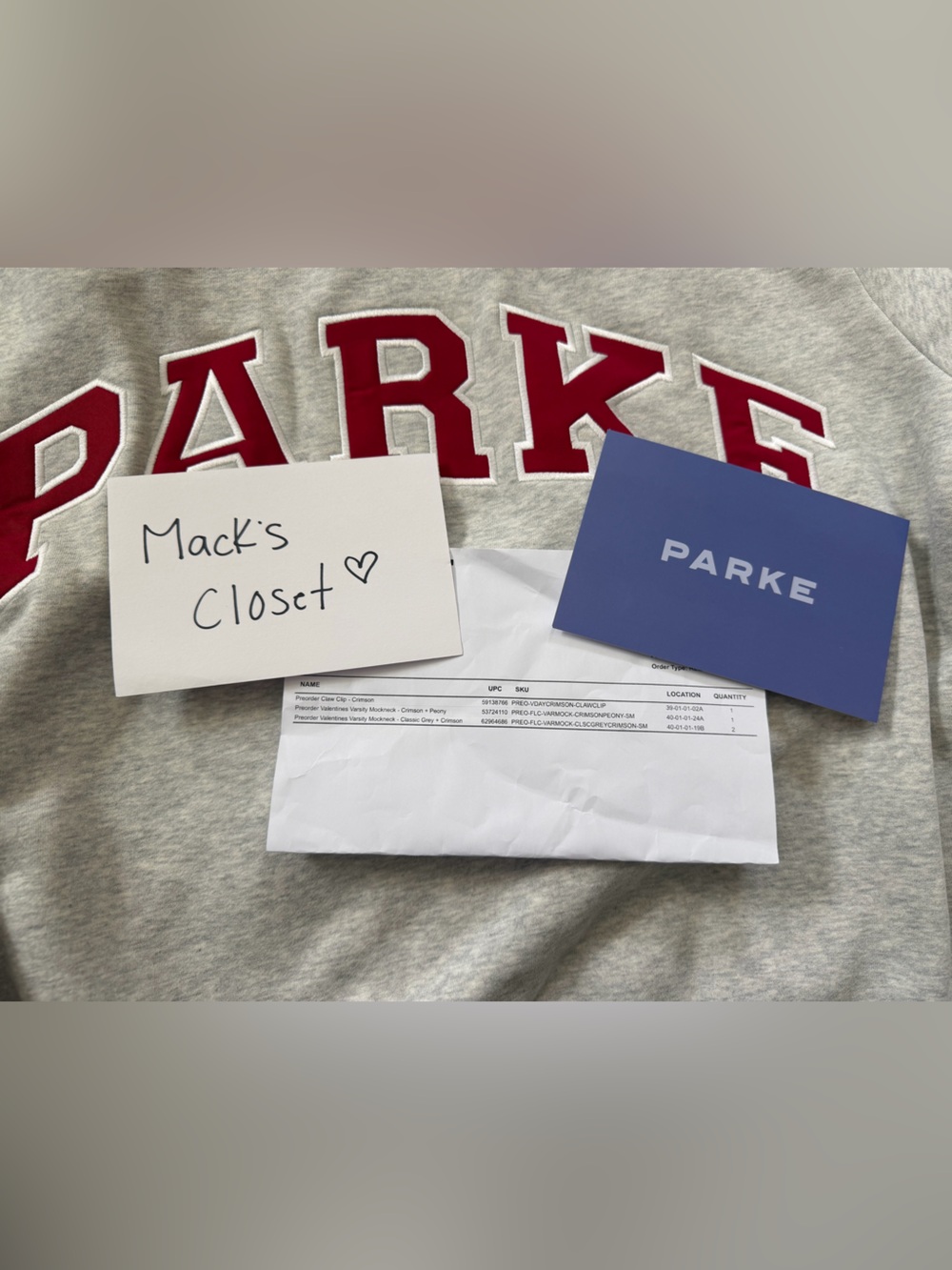 NWT Authentic PARKE Valentine Varsity Fleece Retro Trending Mockneck size s/m - Picture 11 of 15